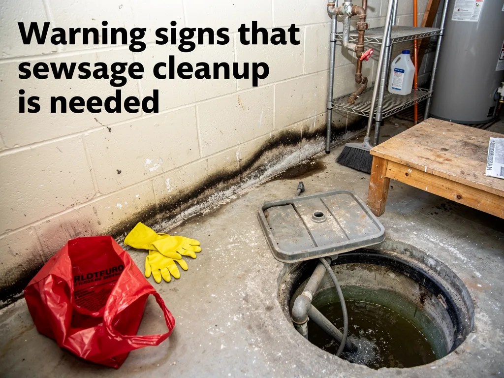 Warning signs that sewage cleanup is needed